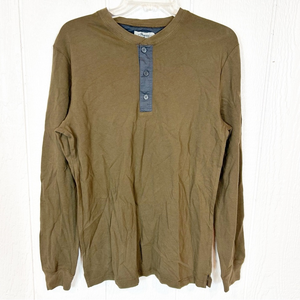 NEW Men’s 3.1 Phillip Lim for Target Olive Green Henley Shirt XXL